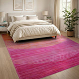 Vibrant Sunset Gradient Abstract Area Rug