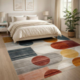 Multi-Color Geometric Overlap Area Rug
