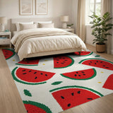 Juicy Watermelon Slices Fruit Pattern Rug