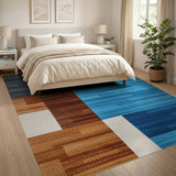 Multi-Color Geometric Patchwork Area Rug