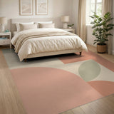 Beige Abstract Overlap Area Rug