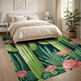 Southwestern Cactus Garden Area Rug