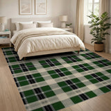 Green Classic Green Tartan Plaid Area Rug