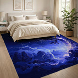 Majestic Blue Dragon Storm Area Rug