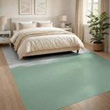 Seafoam Green Abstract Brushstroke Area Rug