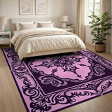Blush Pink Ornate Persian Medallion Rug