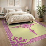 Ornate Pink Persian Medallion Rug