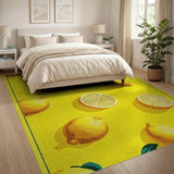 Vibrant Lemon Fruit Yellow Area Rug