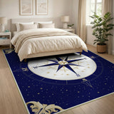 Navy Compass Rose Area Rug