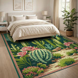 Southwestern Cactus Path Area Rug