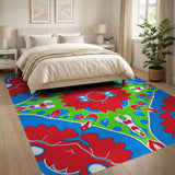Vibrant Red Medallion Persian Area Rug