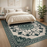 Teal Persian Medallion No. 5 Area Rug