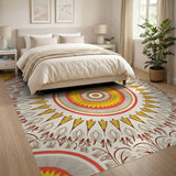 Radiant Sun Mandala Area Rug