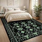 Intricate Mint Green Persian Motif Area Rug