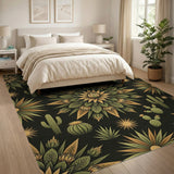 Southwestern Cactus Mandala Area Rug