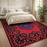 Ornate Red Persian Medallion No. 7 Area Rug