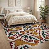 Multi-color and Patterns Exquisite Multi-Color Persian Floral Area Rug