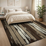 Distressed Barnwood Plank Rug