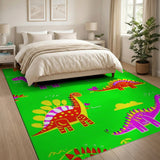 Playful Dinosaur Cartoon Kids Area Rug