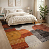 Bold Curved Geometric Area Rug