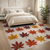Autumn Maple Leaves Multi-Color Area Rug