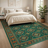 Emerald Green Emerald Green Heritage Tribal Area Rug