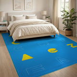 Kids Alphabet Letters Shapes Play Rug Blue Yellow