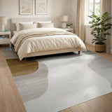 Beige and Neutral Beige Neutral Abstract Organic Shapes Area Rug