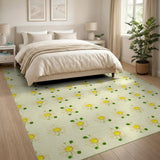 Daisy Meadow Yellow Floral Area Rug