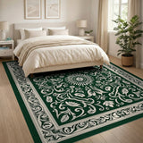 Traditional Persian Emerald Green Traditional Persian Area Rug