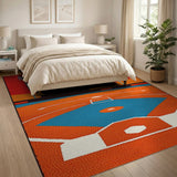 Vibrant Baseball Stadium Area Rug