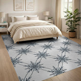 Snowflake Lattice Geometric Area Rug