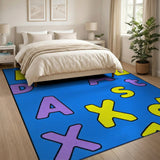 Playful Multi-Color Alphabet Kids Rug