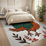 Harvest Turkey Autumn Leaves Area Rug