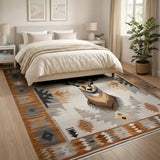 Kudu Antelope Southwestern Area Rug