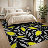 Vibrant Yellow Banana Leaf Area Rug
