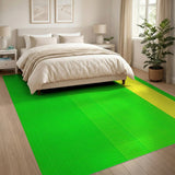 Vibrant Green Yellow Vertical Stripe Area Rug