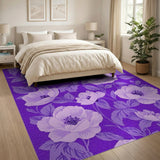 Purple Anemone Floral Area Rug
