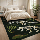 T-Rex Skeleton Dino Area Rug