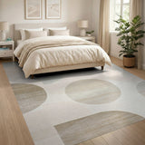 Geometric Modern Modern Abstract Geometric Neutral Area Rug