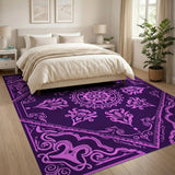 Elegant Purple Mandala Persian Area Rug