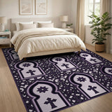 Purple Moorish Arch Geometric Area Rug