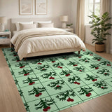 Whimsical Christmas Tree Silhouette Pattern Rug