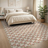 Blush Pink Floral Vintage No. 18 Area Rug