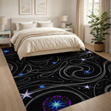 Abstract Area Cosmic Nebula Swirl Area Rug