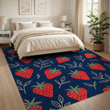Strawberry Delight Fruit Pattern Area Rug