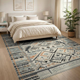 Southwestern Geometric Teal Rug