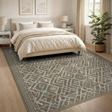 Beige Geometric Heritage Tribal Heritage Tribal Area Rug