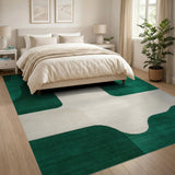 Abstract Green Wave Abstract Area Area Rug