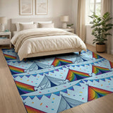 Rainbow Tent Festival Kids Area Rug